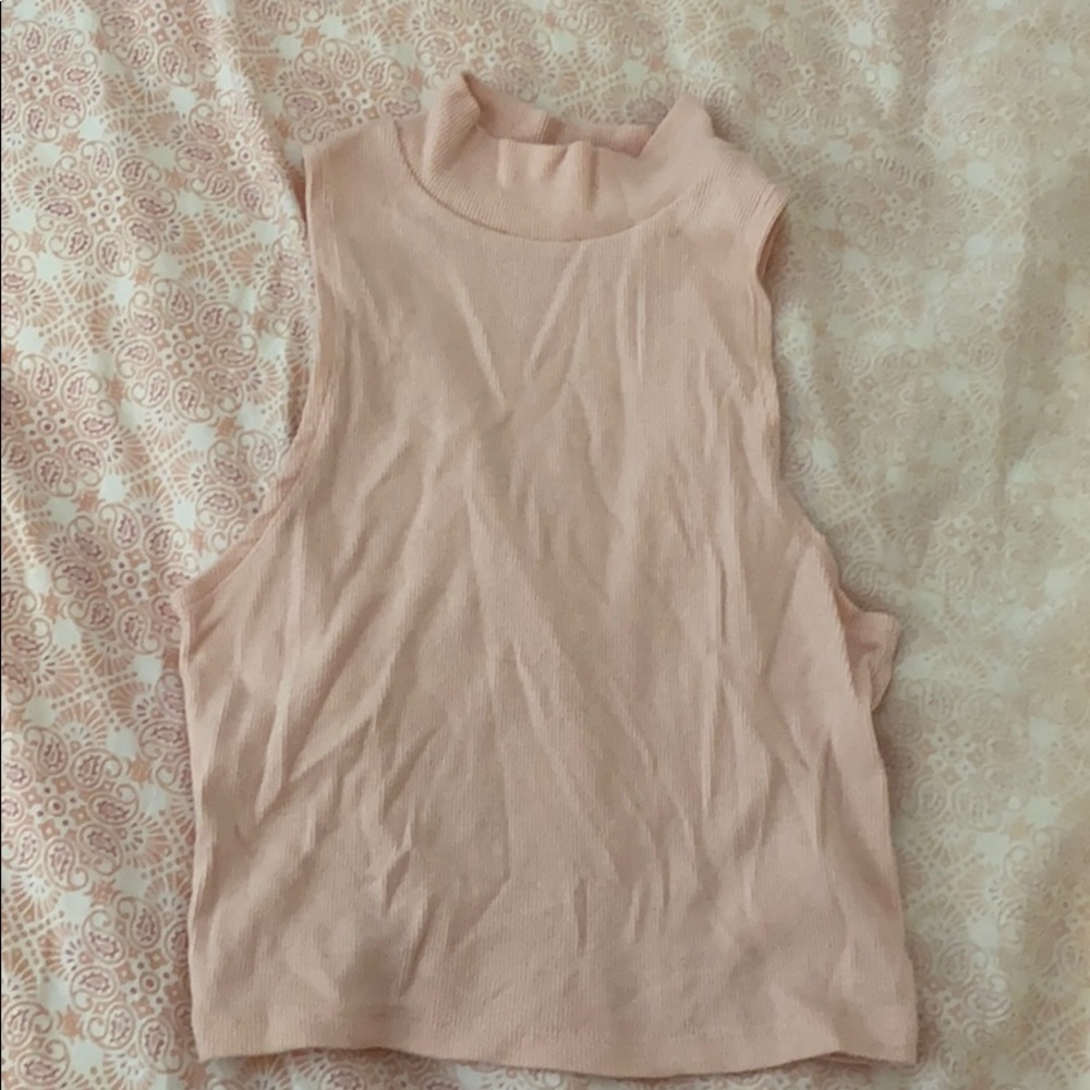 Pacsun Mock Neck Pink Crop Top